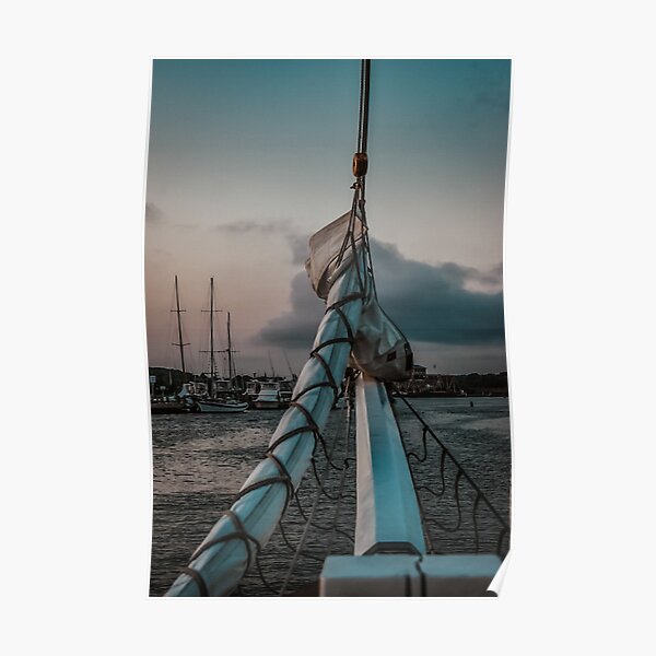 Sunset Sailing on the Mystic River Poster