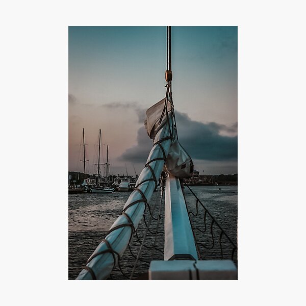Sunset Sailing on the Mystic River Photographic Print