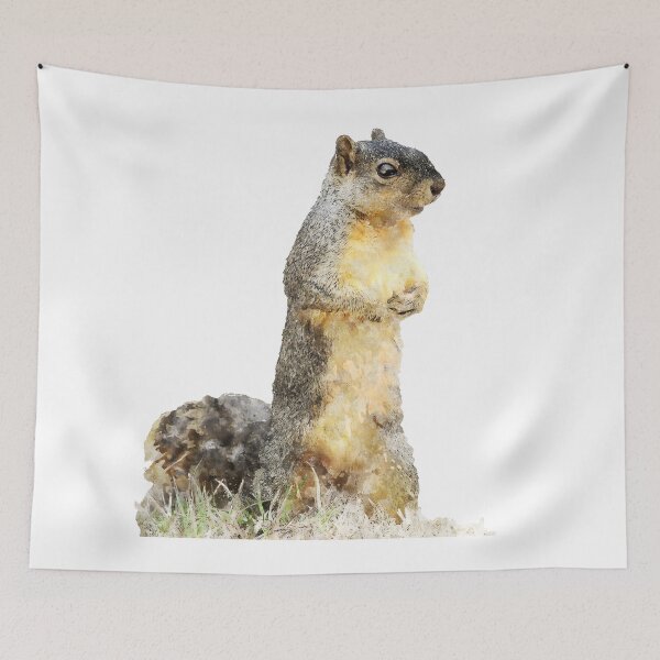 Item preview, Funny Squirrel Realistic Watercolor Print Graphic designed and sold by DSArtGoods.