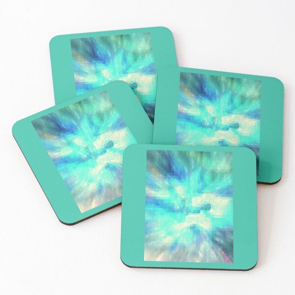 Item preview, aqua blue pattern collage. designed and sold by smiley100.
