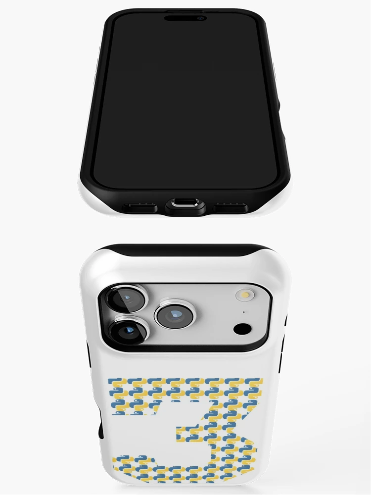 Aperçu 3 sur 4. Coque iPhone avec l'œuvre logo python en python 3 créée et vendue par Indite.