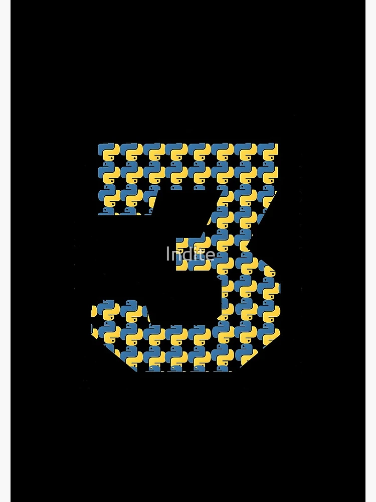 Thumbnail 3 of 3, Journal, python logo in python 3 designed and sold by Indite.