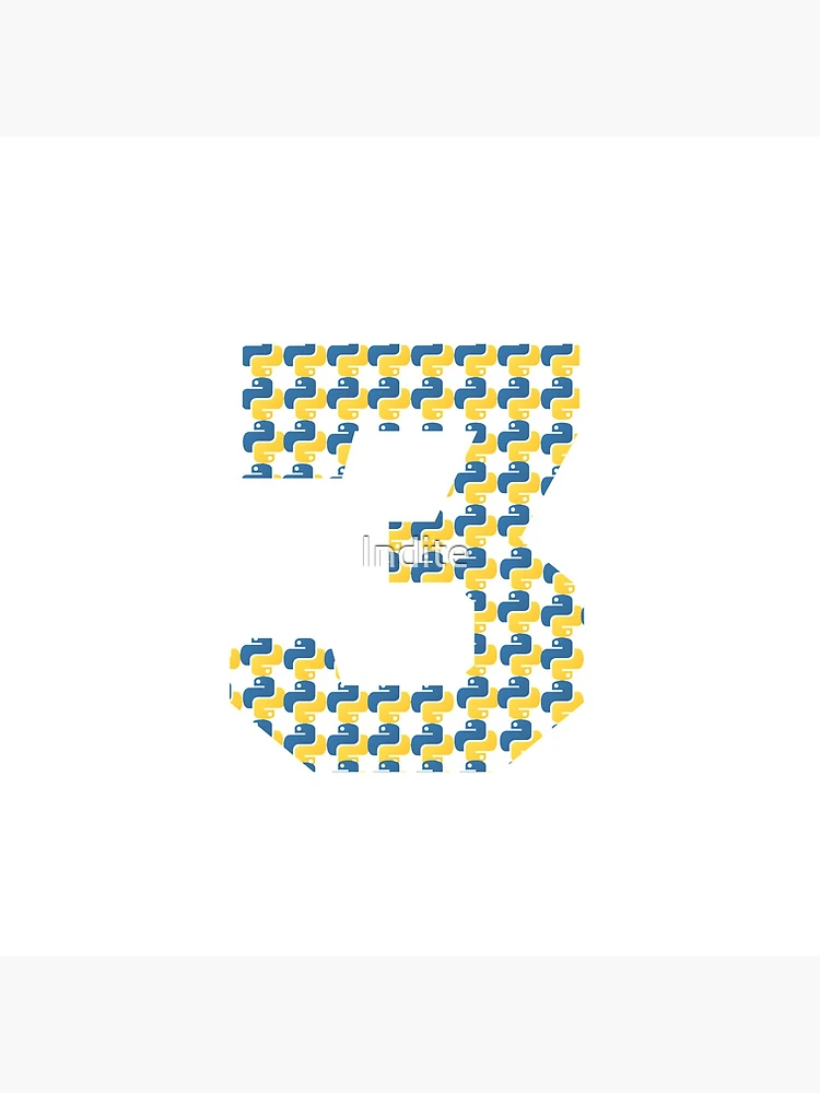 Thumbnail 4 of 4, Clock, python logo in python 3 designed and sold by Indite.