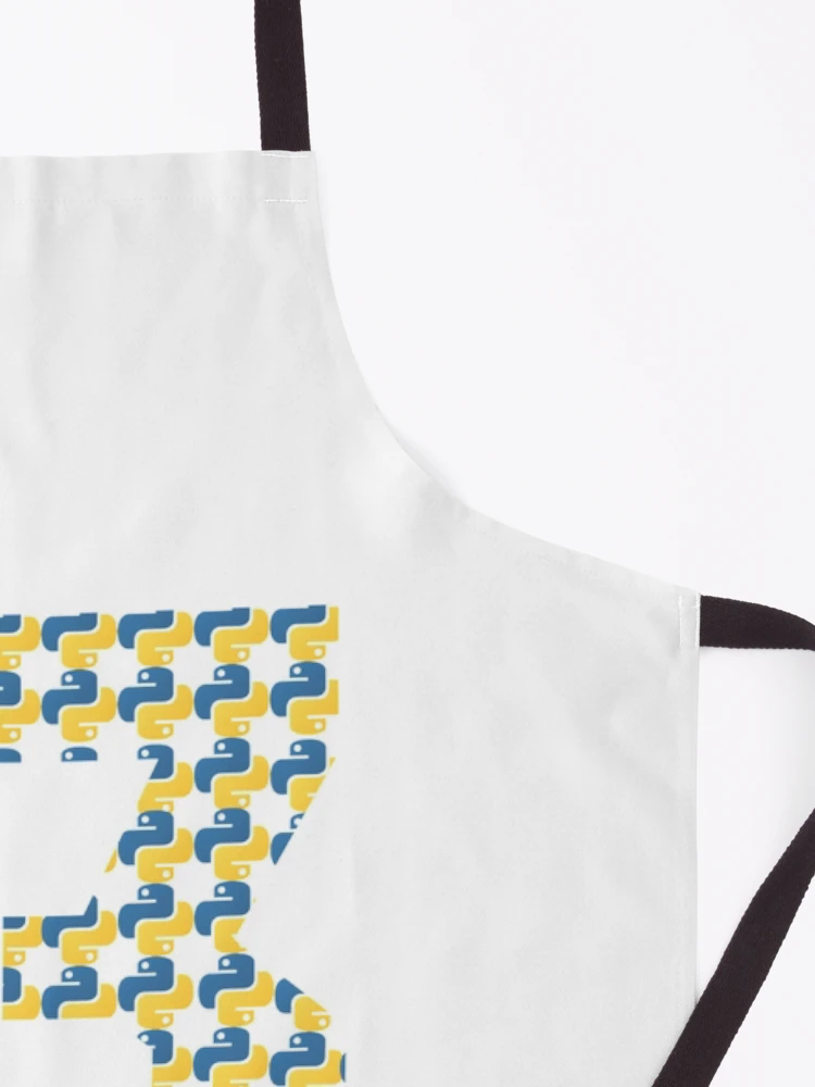 Thumbnail 3 of 6, Apron, python logo in python 3 designed and sold by Indite.