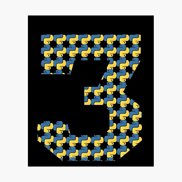 Item preview, python logo in python 3 designed and sold by Indite.