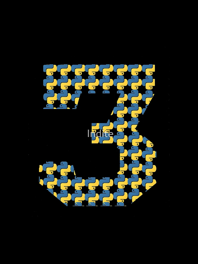 Thumbnail 7 of 7, Oversized T-Shirt, python logo in python 3 designed and sold by Indite.