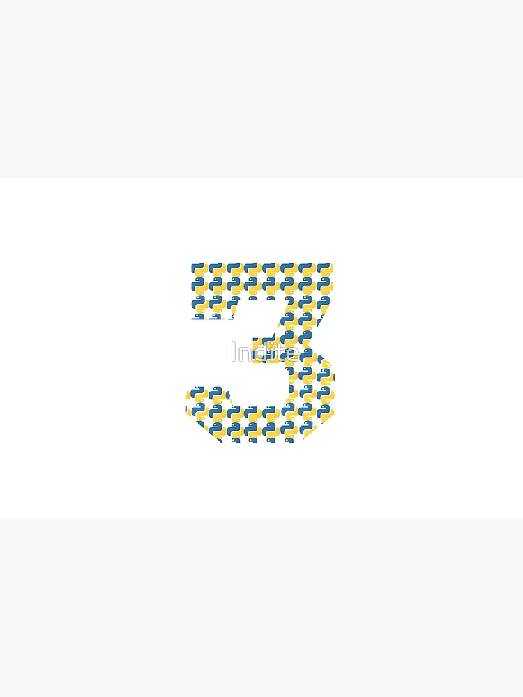 Thumbnail 4 of 4, Zipper Pouch, python logo in python 3 designed and sold by Indite.