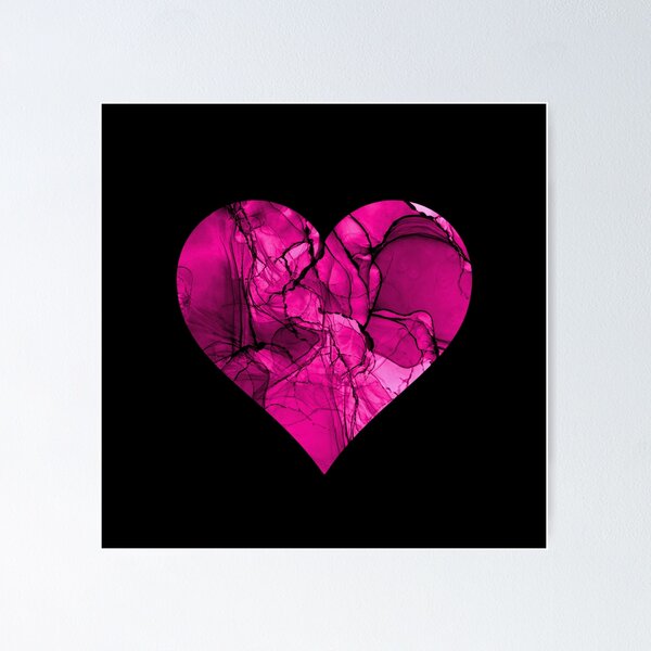 Item preview, Pink alcohol ink heart designed and sold by Dazzleway.