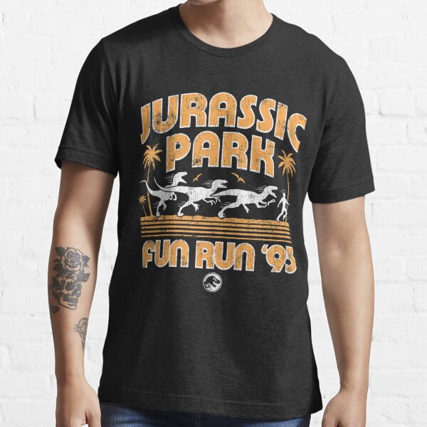 Jurassic Park Fun Run 93 Orange Hue Poster T Shirt For Sale By Fifthsun Redbubble 4407