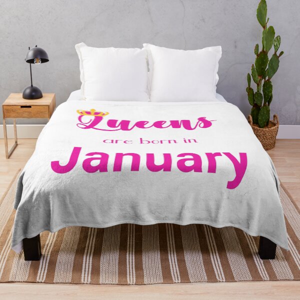 Item preview, Queens are born in January, January birthday quote 2 designed and sold by orangerinka.