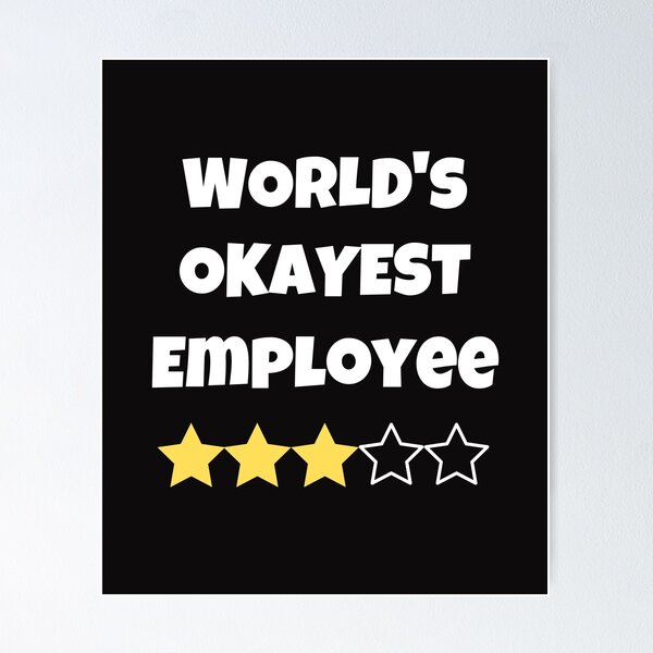 Item preview, Funny World's Okayest Employee Gag Gift for workers Stars designed and sold by FazCreations.