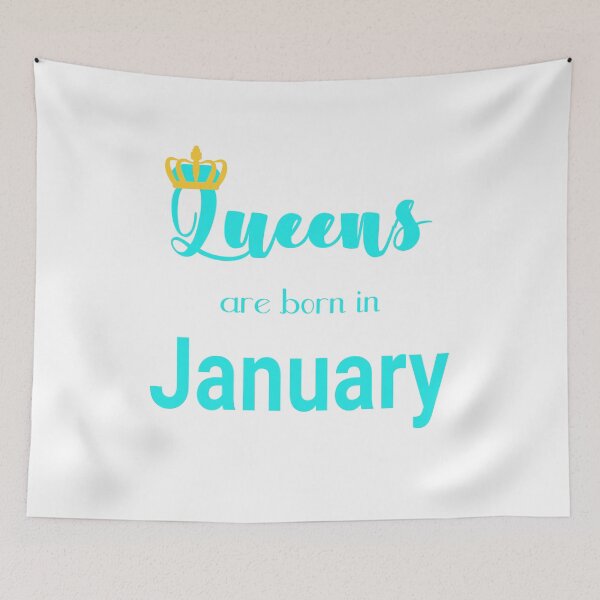 Item preview, Queens are born in January, January birthday quote 4 designed and sold by orangerinka.