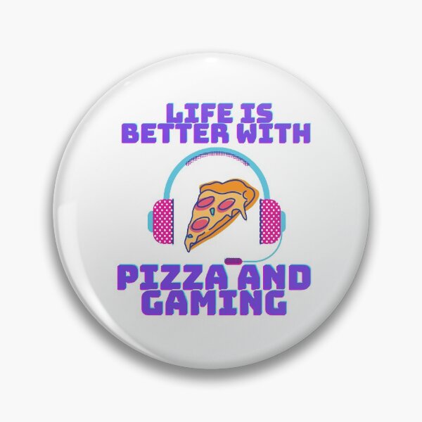 Item preview, life is better with pizza and gaming designed and sold by JocelynCrafts.