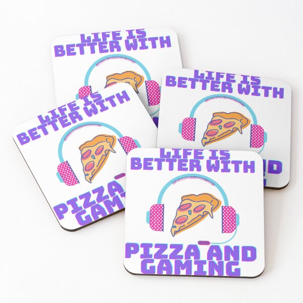 Item preview, life is better with pizza and gaming designed and sold by JocelynCrafts.