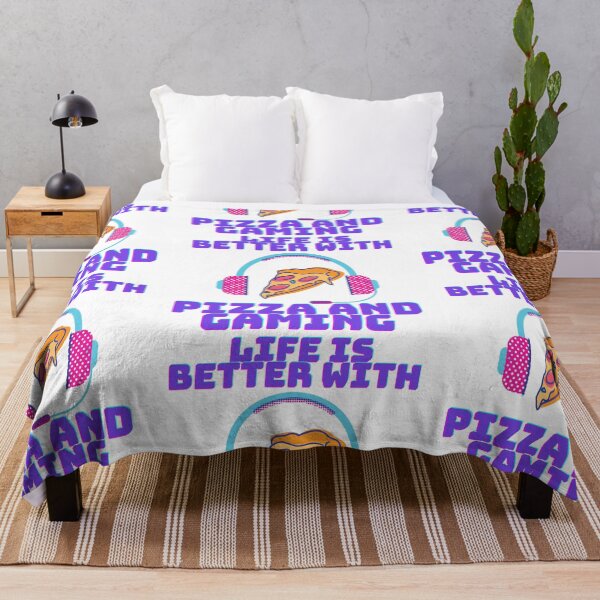Item preview, life is better with pizza and gaming designed and sold by JocelynCrafts.