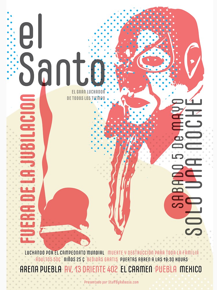 Thumbnail 7 of 7, Classic T-Shirt, El Santo Lucha Libre designed and sold by rabassa.