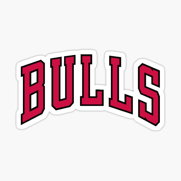 Chicago Bulls Wordmark (small logo) Sticker