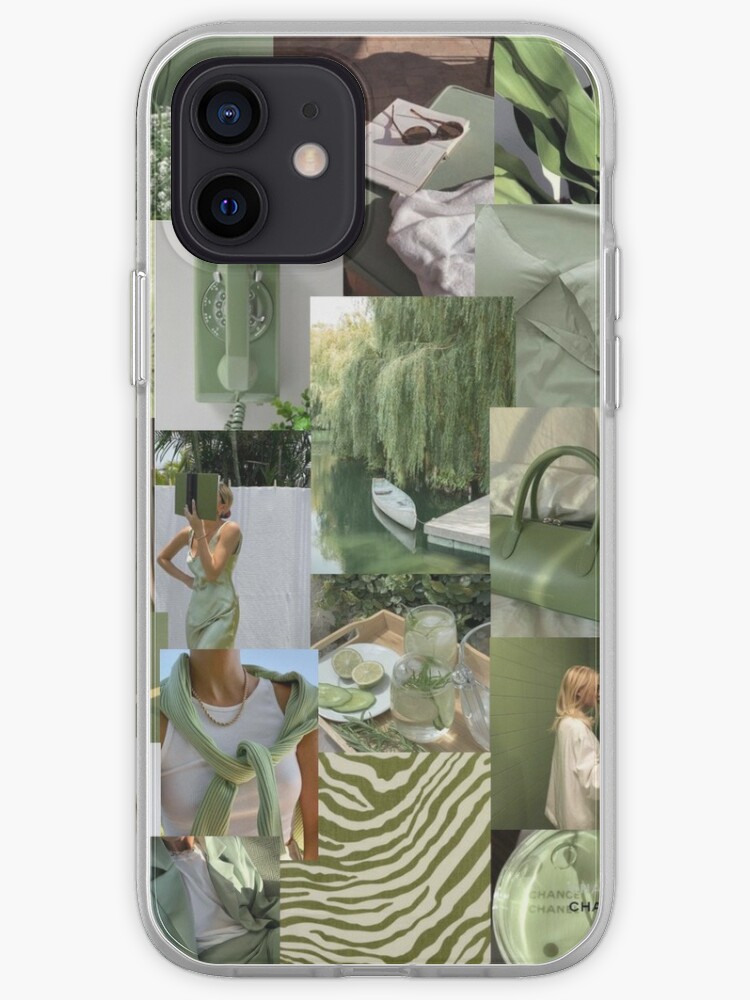 Sage Green Collage Iphone Case Cover By Morgananjos Redbubble