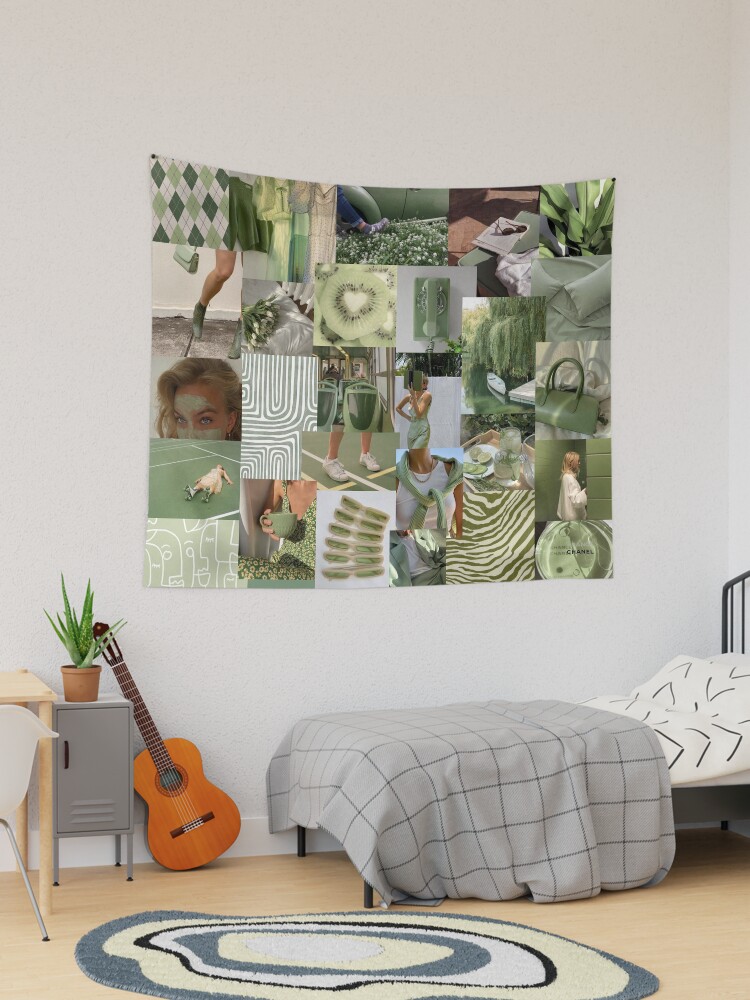 Green wall online tapestry