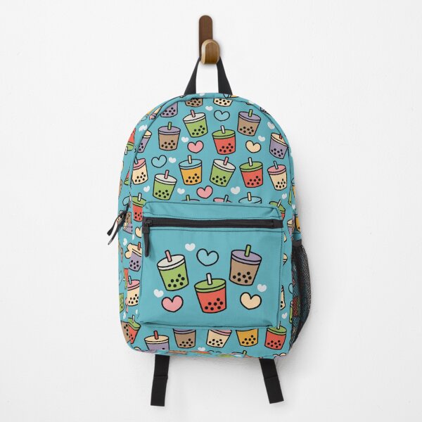 Item preview, Cute Bubble Tea Flavors and Hearts Pattern designed and sold by BobaTeaMe.