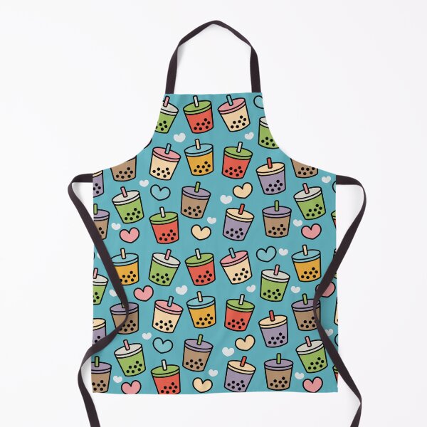 Item preview, Cute Bubble Tea Flavors and Hearts Pattern designed and sold by BobaTeaMe.