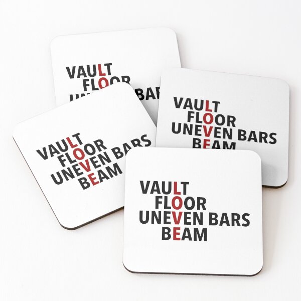 Item preview, gymnastics- vault, bars, beam, floor designed and sold by stickerlover100.
