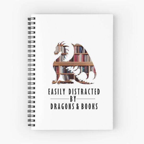 Item preview, Easily Distracted By Dragons And Book Shirt Nerds Gift Lover tee designed and sold by dianoo.