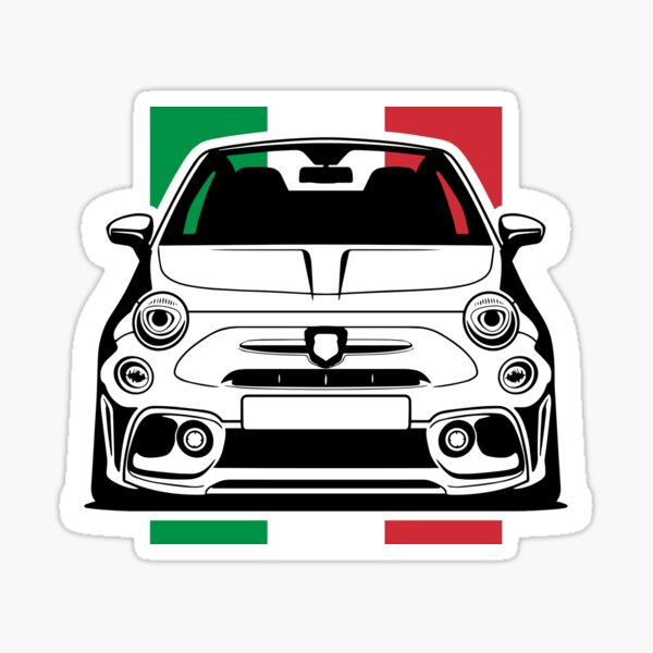 Italia 500 abarth 595  Sticker for Sale by ab design