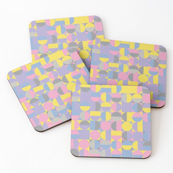 Item preview, Geometric shapes in yellow and gray color palette in abstract ornament designed and sold by acidmit.
