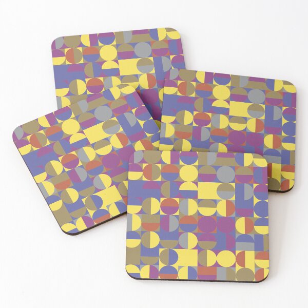Item preview, Geometric shapes  in yellow and gray color palette in abstract pattern designed and sold by acidmit.
