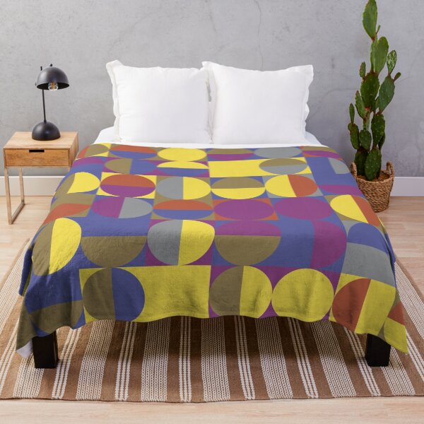 Item preview, Geometric shapes in yellow and gray color palette in abstract pattern designed and sold by acidmit.
