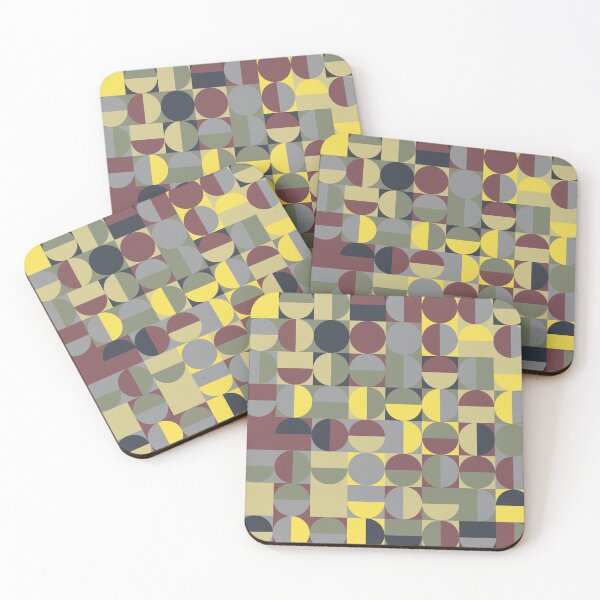 Item preview, Abstract ornament with geometric elements in yellow and gray color palette designed and sold by acidmit.