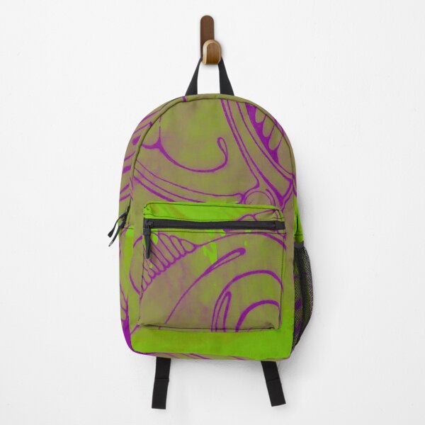 Artikelvorschau, Trippie Neon Lime Green Fuchsia Alien Skeleton Raumschiff entworfen und verkauft von iamstevivaughn.