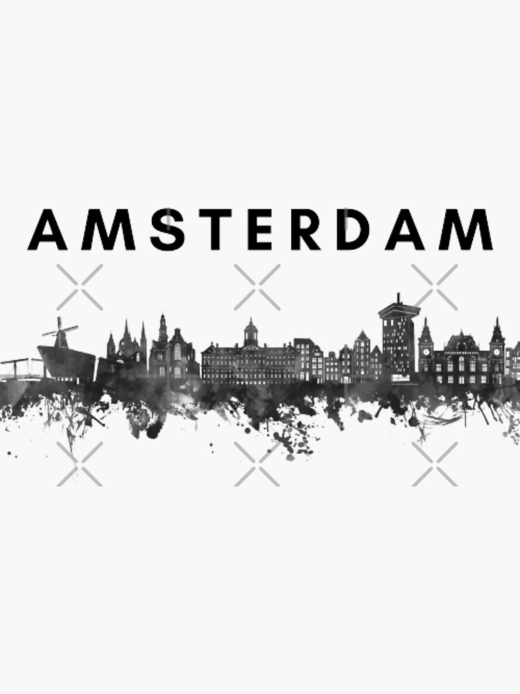 Amsterdam Skyline Ultimate Edition Sticker By Wasmi Redbubble 0086