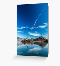 morning at the lake of Bled Greeting Card