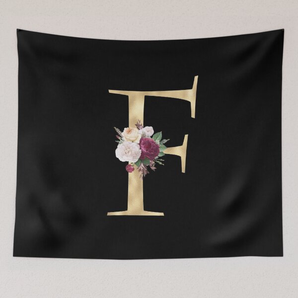 Item preview, Gold Letter F With Garden Flowers | Floral Wedding Letters designed and sold by SerendipityNow.