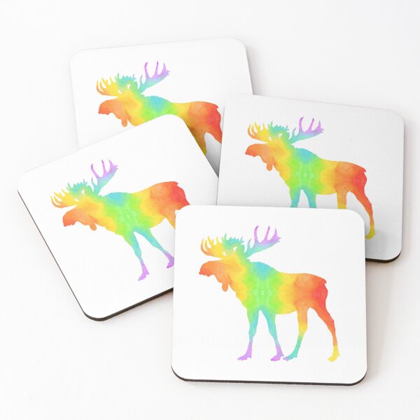 Item preview, Rainbow Moose designed and sold by FaithAndForest.