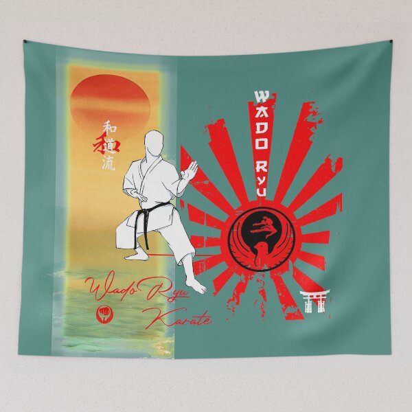 Item preview, Wado Ryu Karate Red Mist Fighter - Martial Arts Design designed and sold by Zanshin-Art.