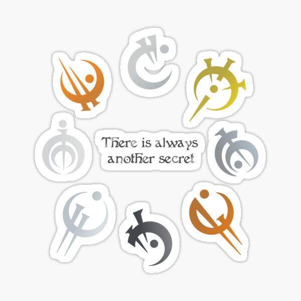 Mistborn Allomantic Metals Glossy Sticker