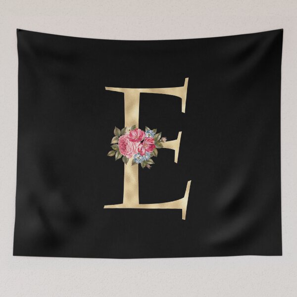 Item preview, Gold Letter E With Garden Flowers | Floral Wedding Letters designed and sold by SerendipityNow.