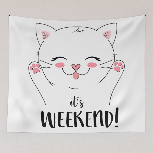 Item preview, Meow It's Weekend, Sweet Little Cup Kitten  designed and sold by Mrunner.