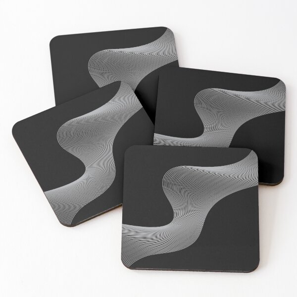 Item preview, Elegant, modern, futuristic graphic pattern in wave abstraction designed and sold by theendup.