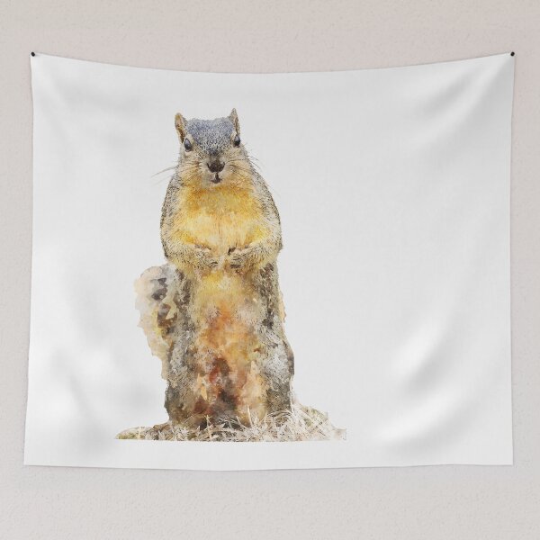 Item preview, Funny Squirrel Realistic Watercolor Print Graphic designed and sold by DSArtGoods.