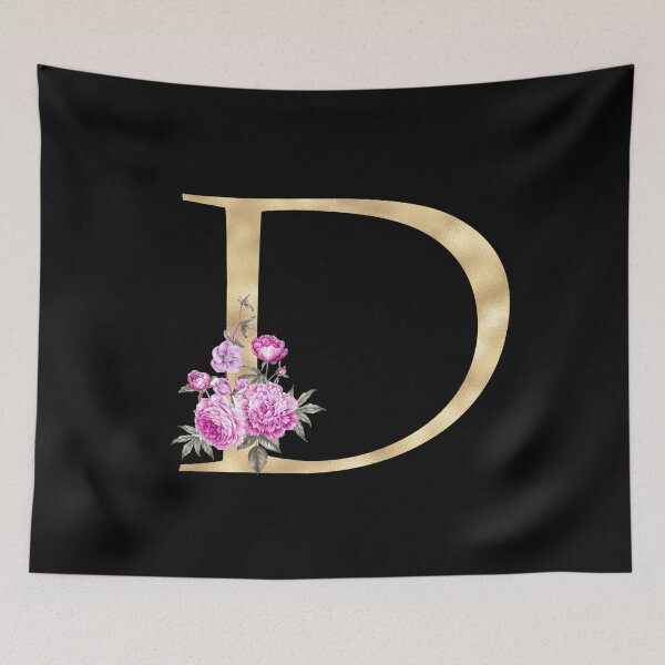 Item preview, Gold Letter D With Garden Flowers | Floral Wedding Letters designed and sold by SerendipityNow.