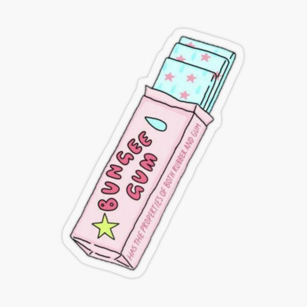 BUNGEE GUM HAS PROPERTIES Transparent Sticker