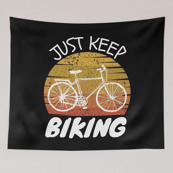 Item preview, Just keep biking funny cyclist riding designed and sold by OneTimeEngineer.