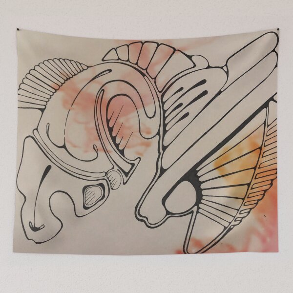 Item preview, Fire Orange Alien Skeleton Space Ship Swirl designed and sold by iamstevivaughn.