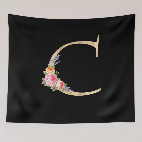 Item preview, Gold Letter C With Garden Flowers | Floral Wedding Letters designed and sold by SerendipityNow.