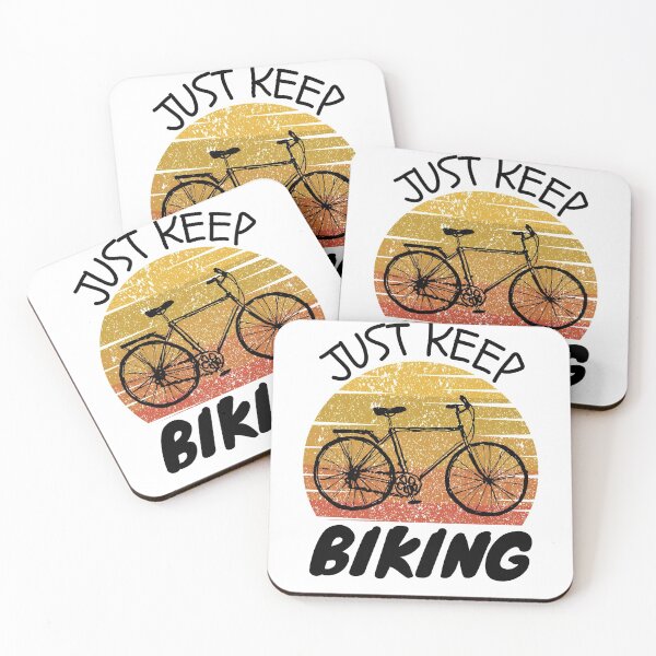 Item preview, Just keep biking funny cyclist riding designed and sold by OneTimeEngineer.
