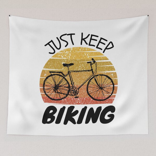 Item preview, Just keep biking funny cyclist riding designed and sold by OneTimeEngineer.